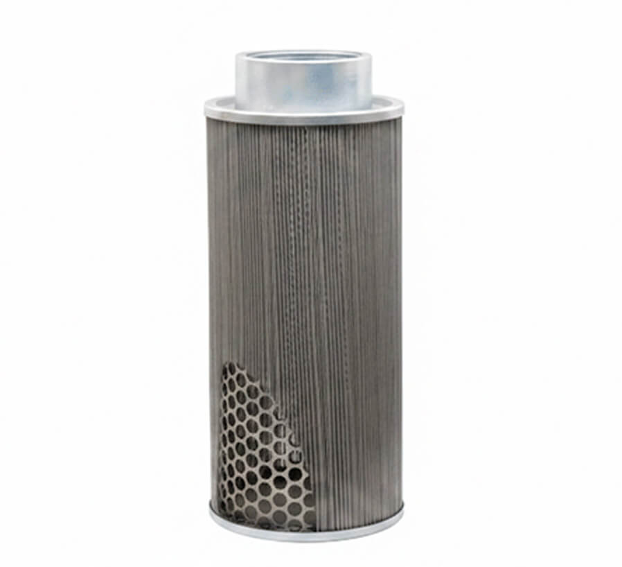 Stainless steel hydraulic suction screen with perforated mesh intake