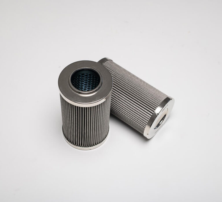 Pleated suction strainer cartridges with stainless steel end caps